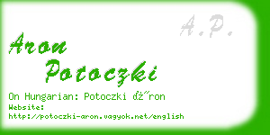 aron potoczki business card